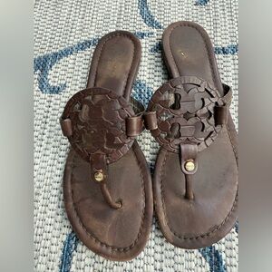 Tory Burch Brown Leather Sandals